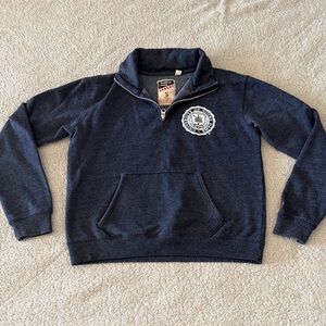 Triblend Sweats Notre Dame Classic Navy Half-Zip Sweatshirt Small